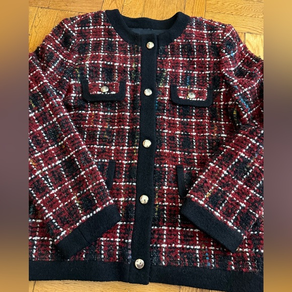 Anine Bing Lydia Wool-Blend Plaid Jacket - Picture 8 of 14